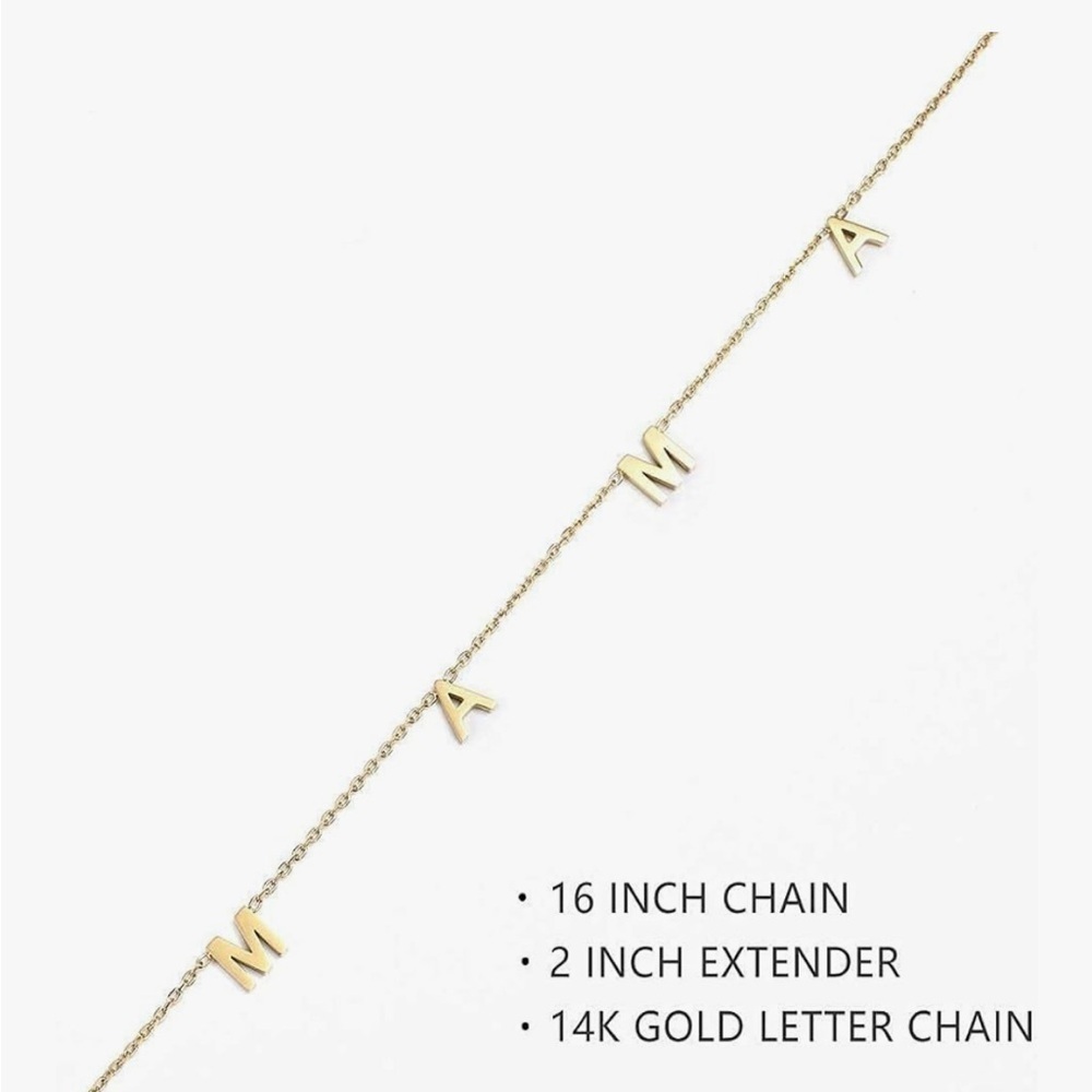 MAMA Necklace in Gold – New Mom, Baby Shower, or Christmas Gift - Picture 5 of 5